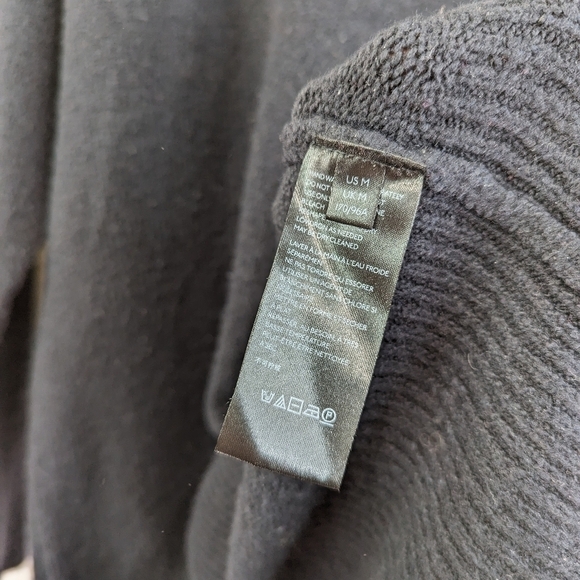 By Anthropologie Sweater Womens Medium Black Boat Neck Slouchy Oversized - Picture 8 of 12